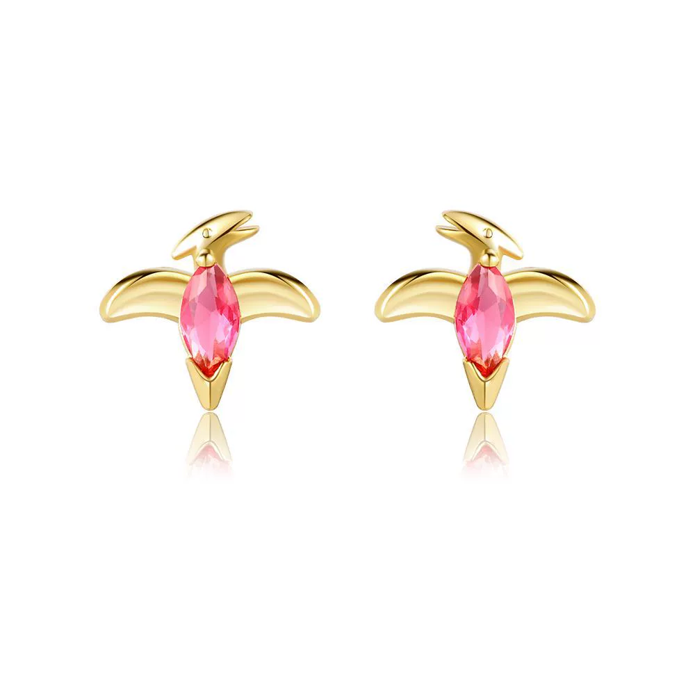 Wholesale Animal Style Zircon Earrings For Women Environmental Protection Copper With 925 Silver Needle And Real Gold Plating - Image 10