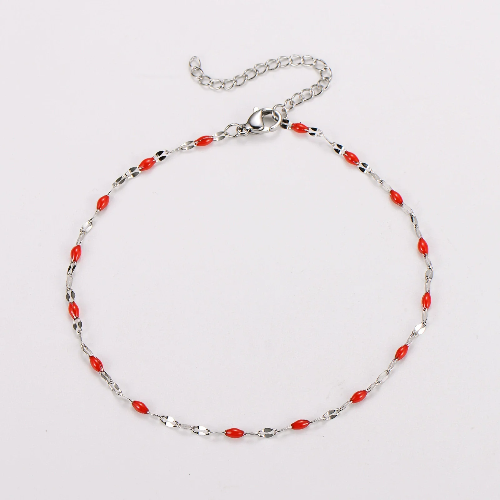 Wholesale Anklet Stainless Steel Geometric Ushaped Electroplated Lip Chain For Women - Image 10