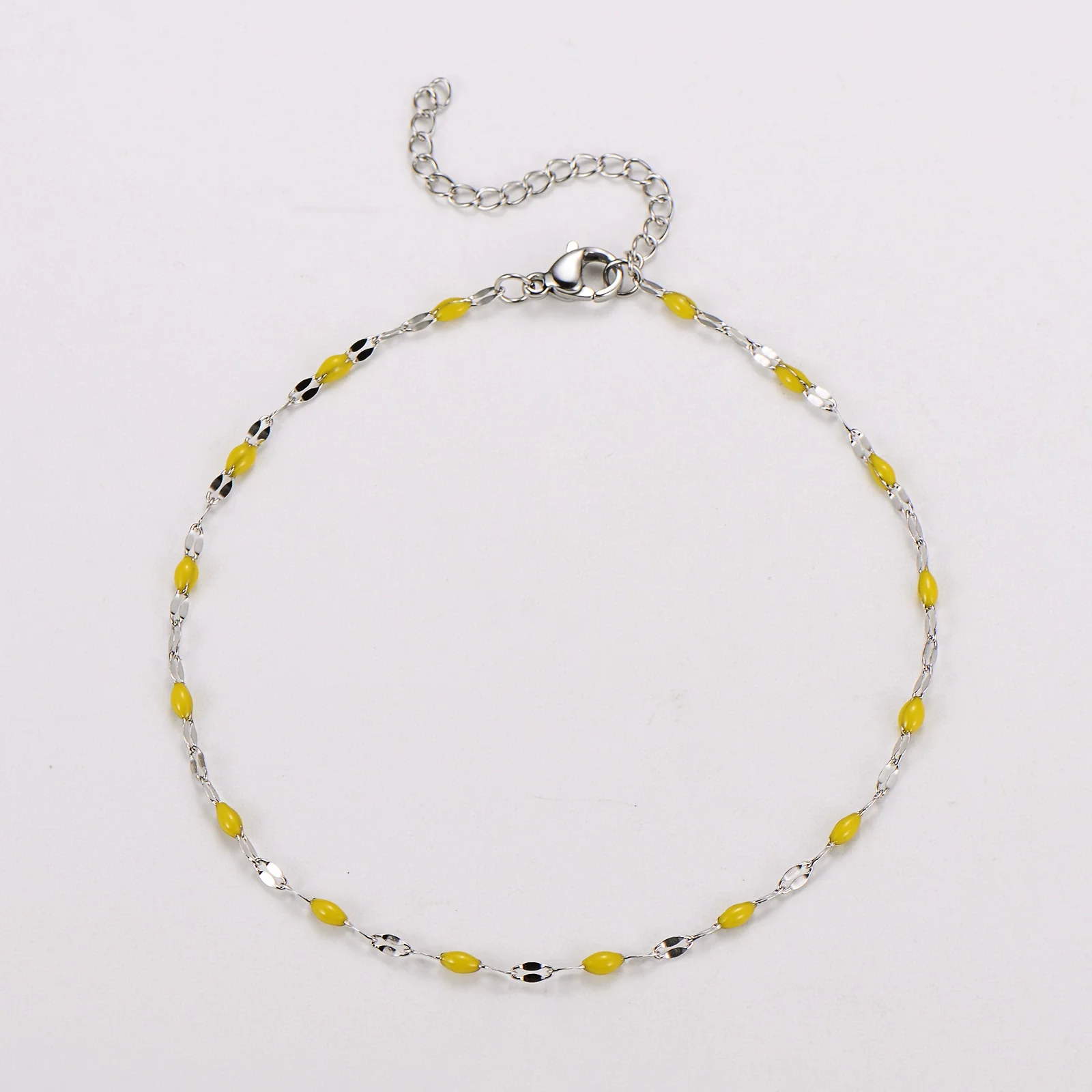 Wholesale Anklet Stainless Steel Geometric Ushaped Electroplated Lip Chain For Women - Image 18