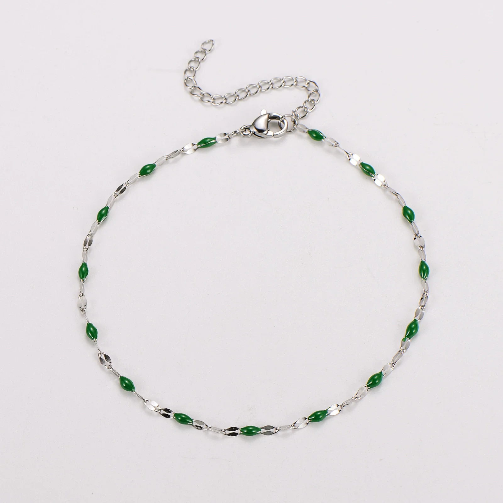 Wholesale Anklet Stainless Steel Geometric Ushaped Electroplated Lip Chain For Women - Image 22