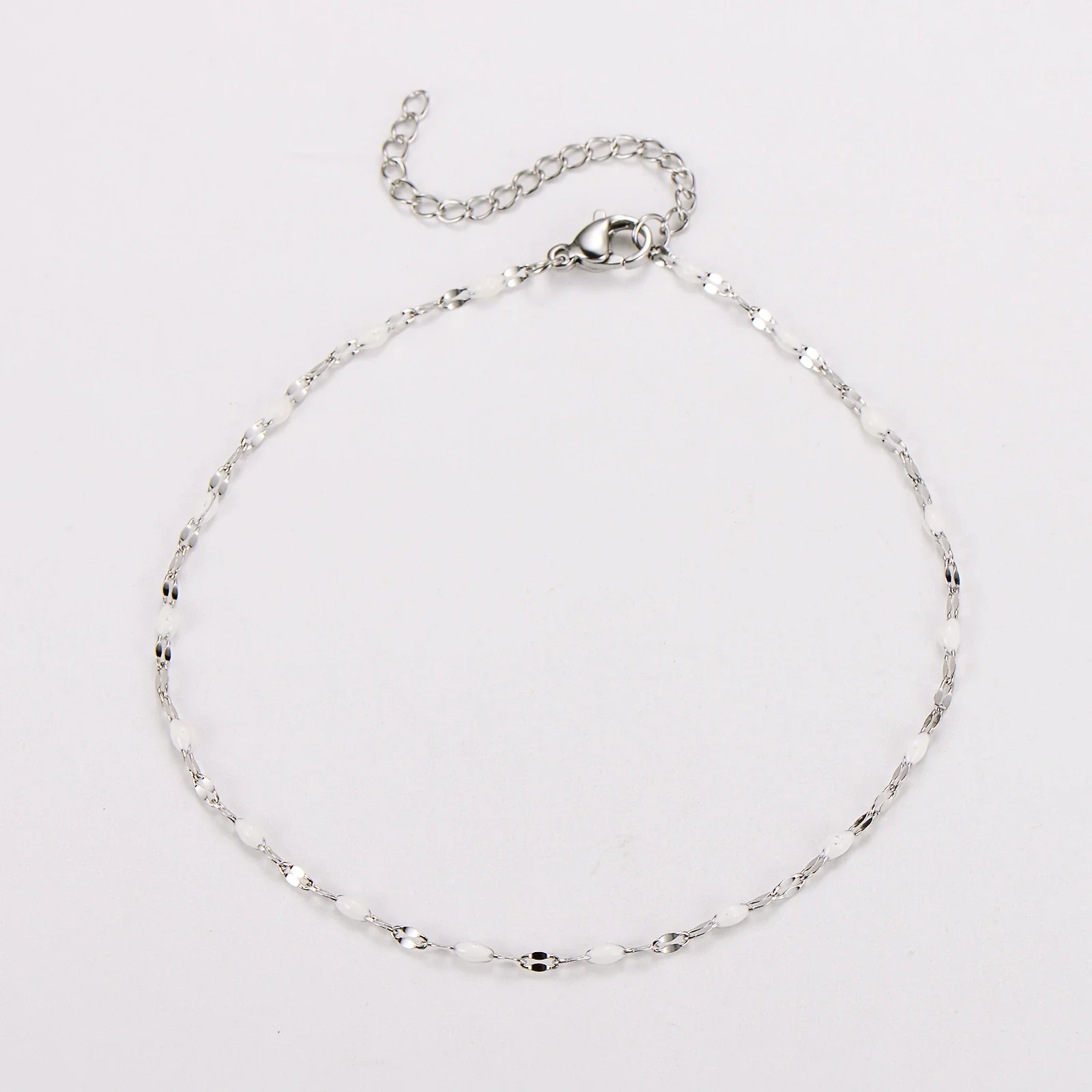 Wholesale Anklet Stainless Steel Geometric Ushaped Electroplated Lip Chain For Women - Image 6
