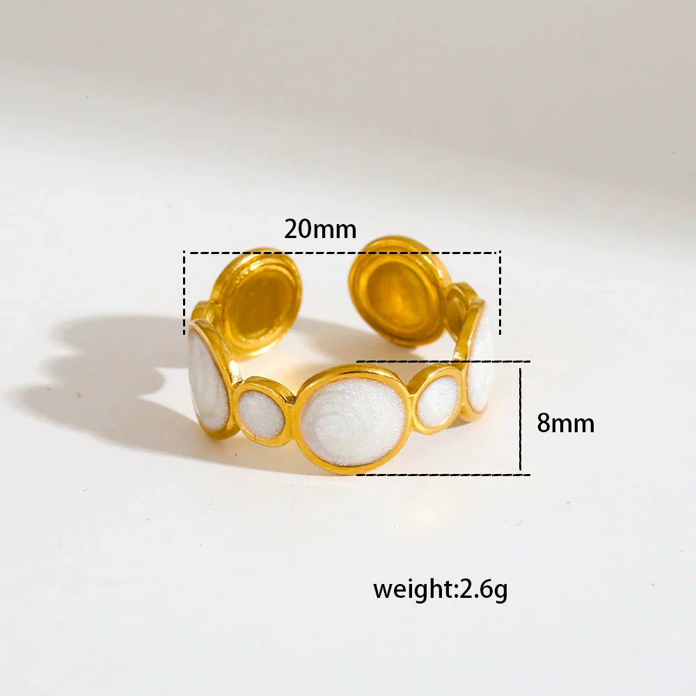 Wholesale Antiallergic Fairy Style Heart Shape Geometric Titanium Steel Electroplated Ring Set For Men And Women - Image 11