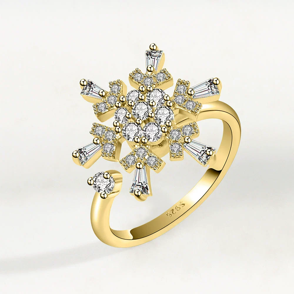 Wholesale Anxiety Relief Rotating Open Women's Ring S925 Sterling Silver Electroplated - Image 3