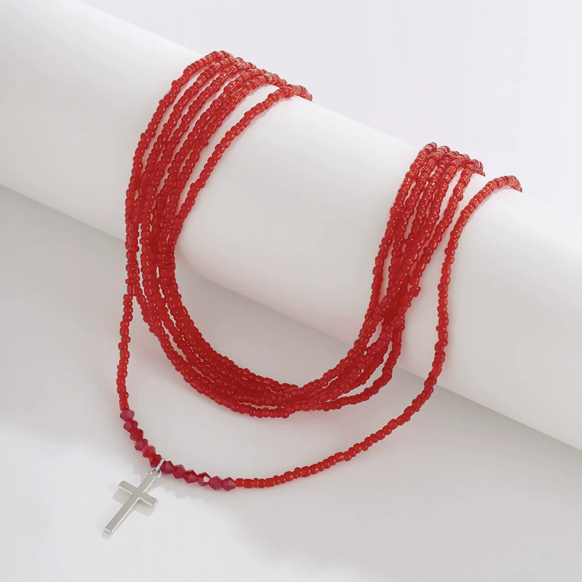 Wholesale Beaded Necklace Plastic Resin Alloy Dark Gothic Geometric Handmade Pendant - Image 4