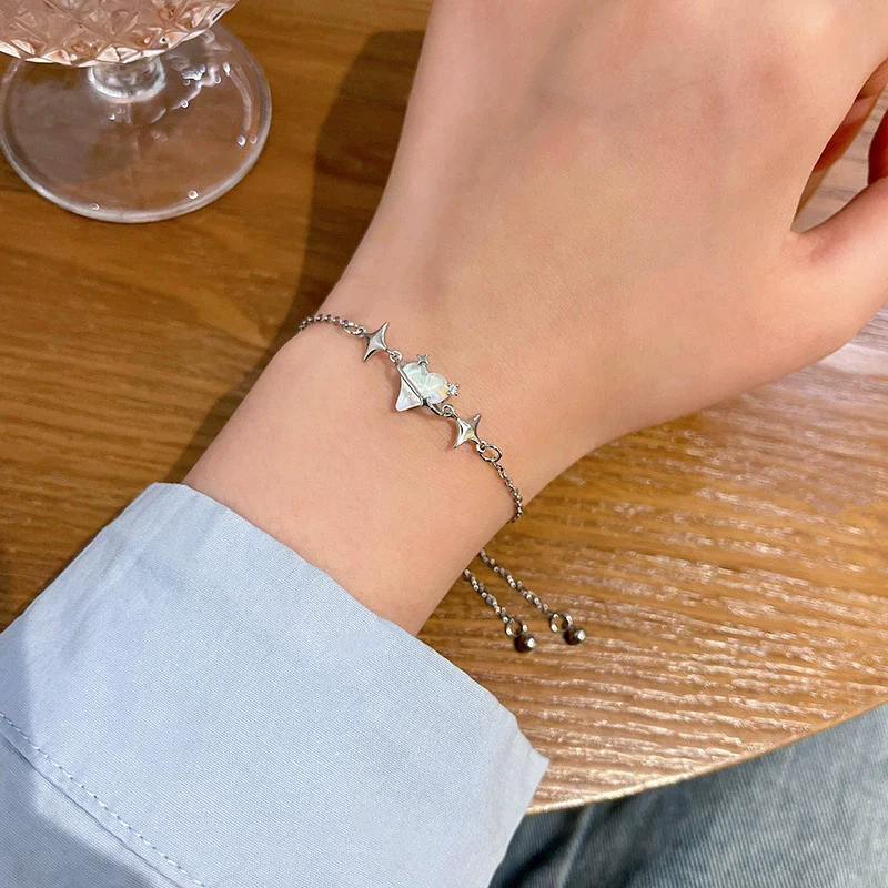 Wholesale Beaded Pearl Cat's Eye Bracelet For Women Copper Alloy With Flower Bow Star Pattern Electroplating - Image 30