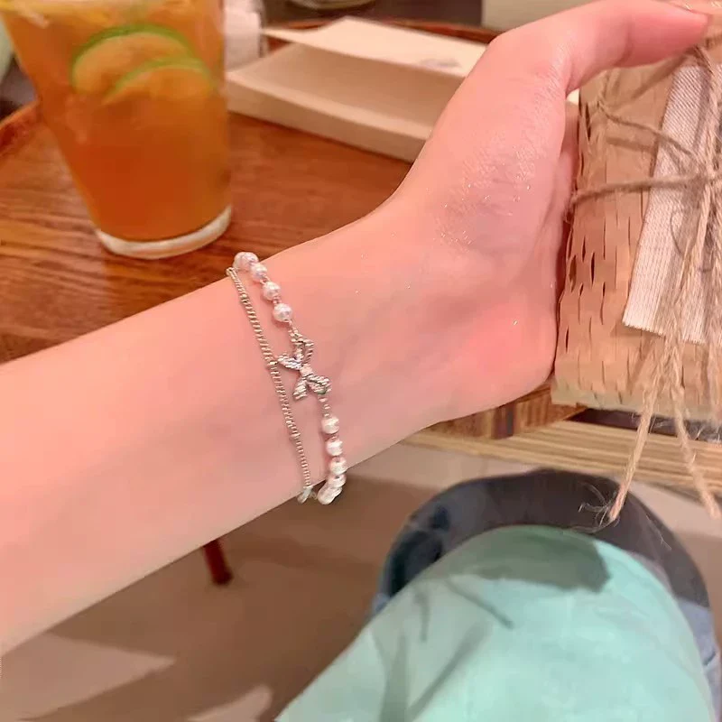 Wholesale Beaded Pearl Cat's Eye Bracelet For Women Copper Alloy With Flower Bow Star Pattern Electroplating - Image 40
