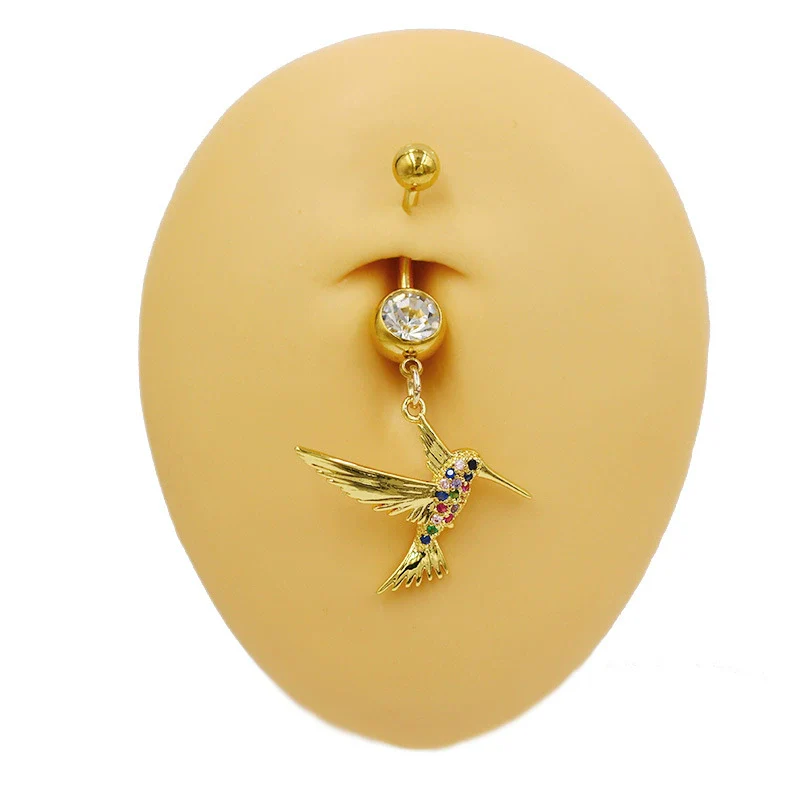 Wholesale Belly Button Ring Zinc Alloy Heart Shape Cute Owl And Sunflower Style - Image 3