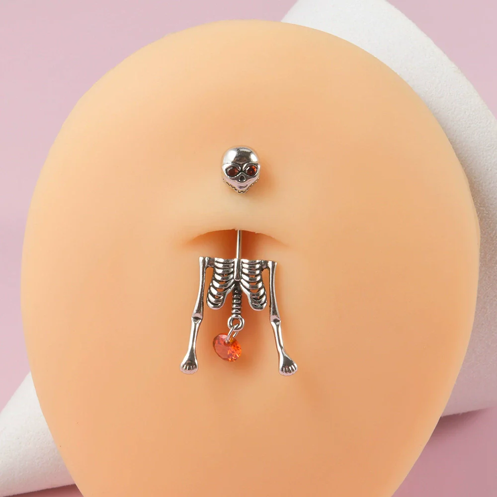 Wholesale Body Jewelry Stainless Steel Geometric Sweet And Cool Style Heartshaped Arrow Feather Navel Nail Ear Bone Nail Electroplated - Image 2