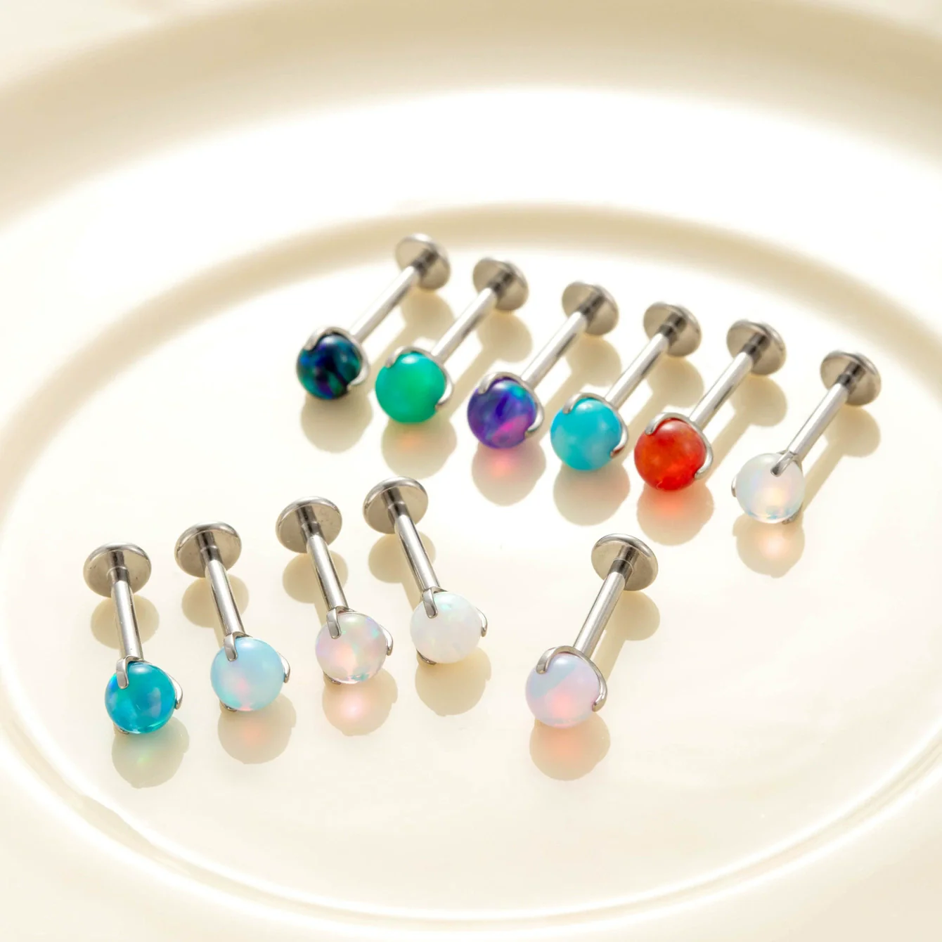 Wholesale Body Jewelry Titanium Alloy Stainless Steel Geometric Aobao Design Lip Nail Rod Cochlear Ear Nail Cartilage Puncture Ear Bone Nail - Image 2