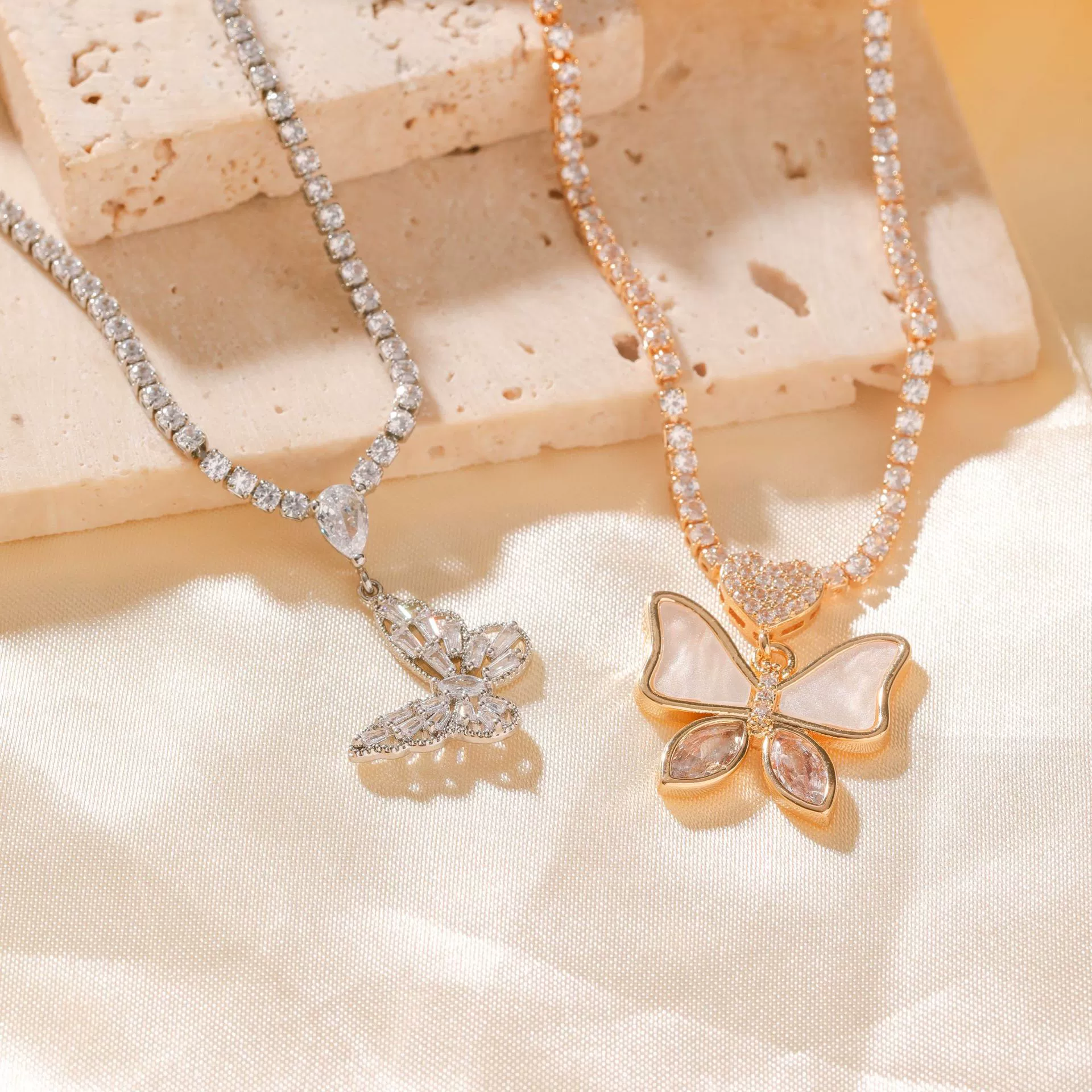 Wholesale Bow Necklace Copper Electroplated Stylish For Women