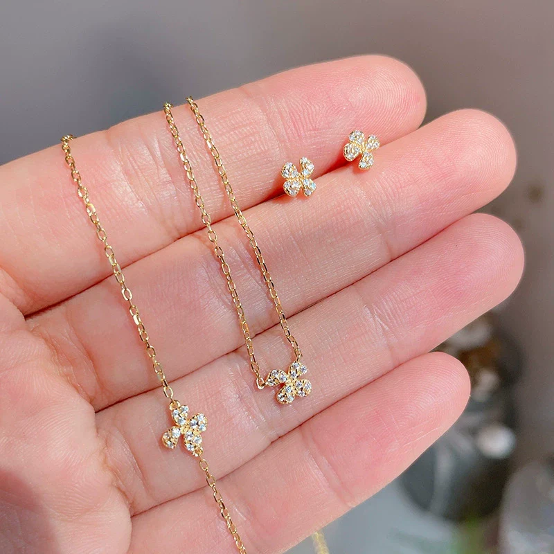 Wholesale Bracelet 925 Sterling Silver 14K Gold Plated Fourleaf Clover Pattern - Image 2
