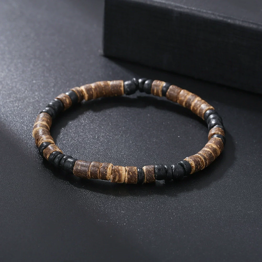 Wholesale Bracelet Coconut Shell Wood Slice Turquoise Geometric Handmade - Image 10