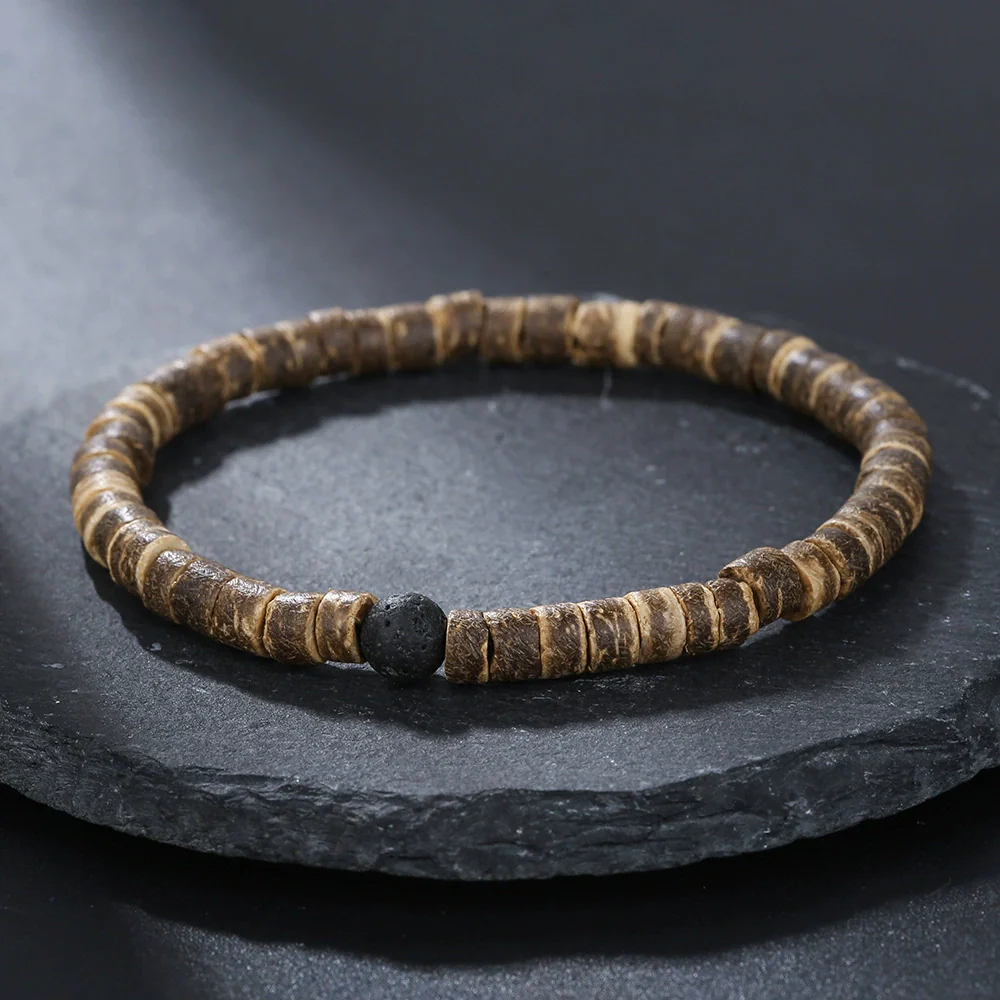 Wholesale Bracelet Coconut Shell Wood Slice Turquoise Geometric Handmade - Image 8