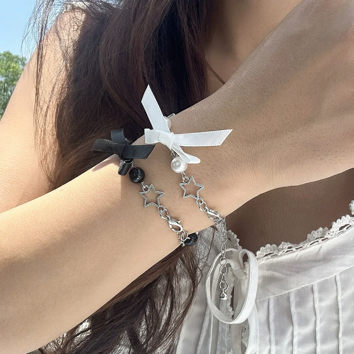 Wholesale Bracelet Imitation Pearl Bow Star Heart Geometric Electroplating Women's - Image 8
