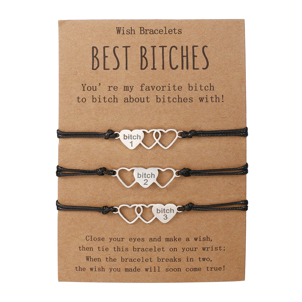 Wholesale Bracelet Set Stainless Steel Love Pattern Handmade Unisex