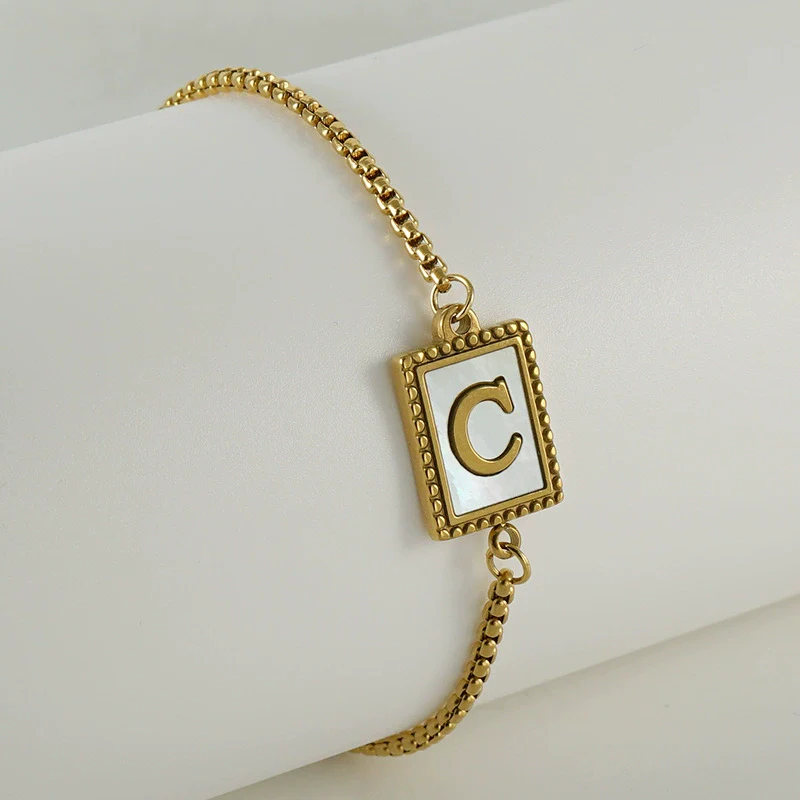 Wholesale Bracelet 316L Stainless Steel Letter Pattern Electroplated For Women - Image 8