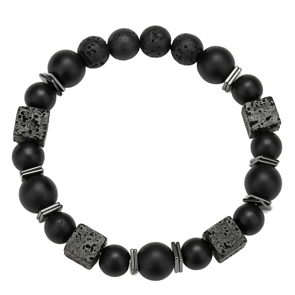 Wholesale Bracelet Volcanic Stone Geometric Handmade Unisex - Image 7