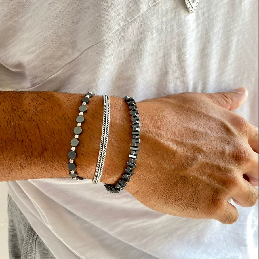 Wholesale Bracelet Wooden Beaded Natural Stone Geometric Handmade Unisex - Image 19