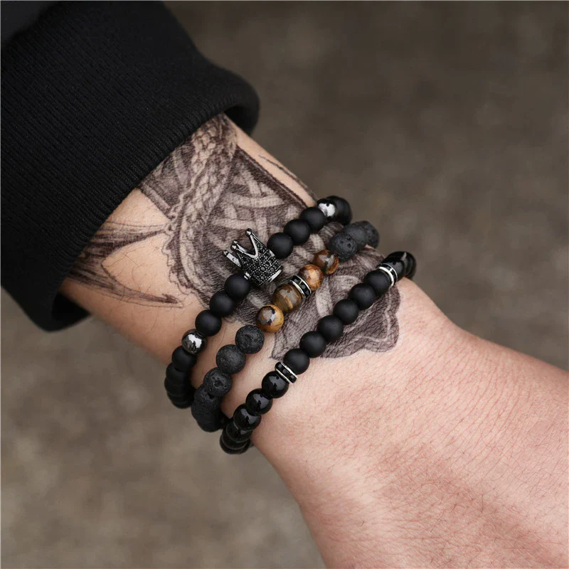 Wholesale Bracelet Wooden Beaded Natural Stone Geometric Handmade Unisex - Image 29