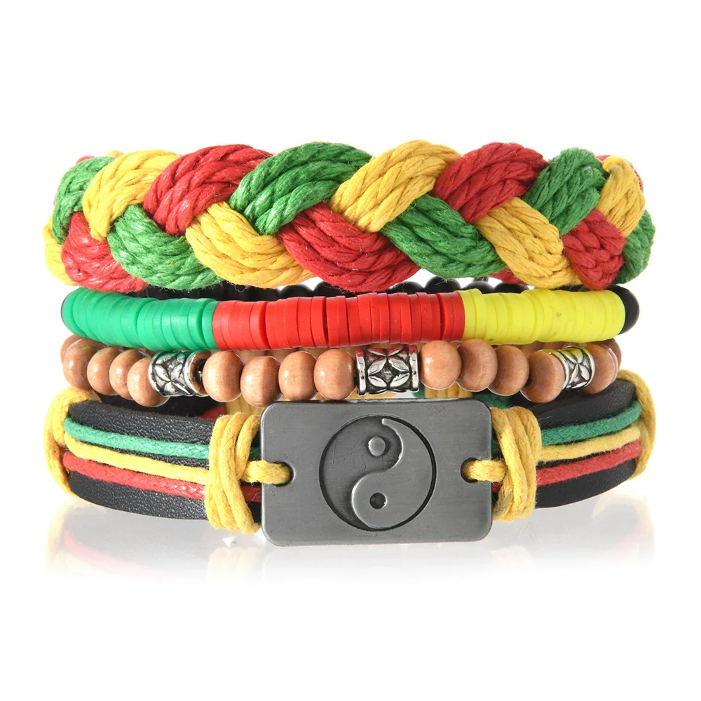 Wholesale Bracelet Zinc Alloy Bohemian Style Hand Knitted With Letters Numbers Text Pattern For Men And Women - Image 10