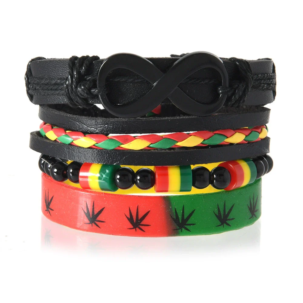 Wholesale Bracelet Zinc Alloy Bohemian Style Hand Knitted With Letters Numbers Text Pattern For Men And Women - Image 11