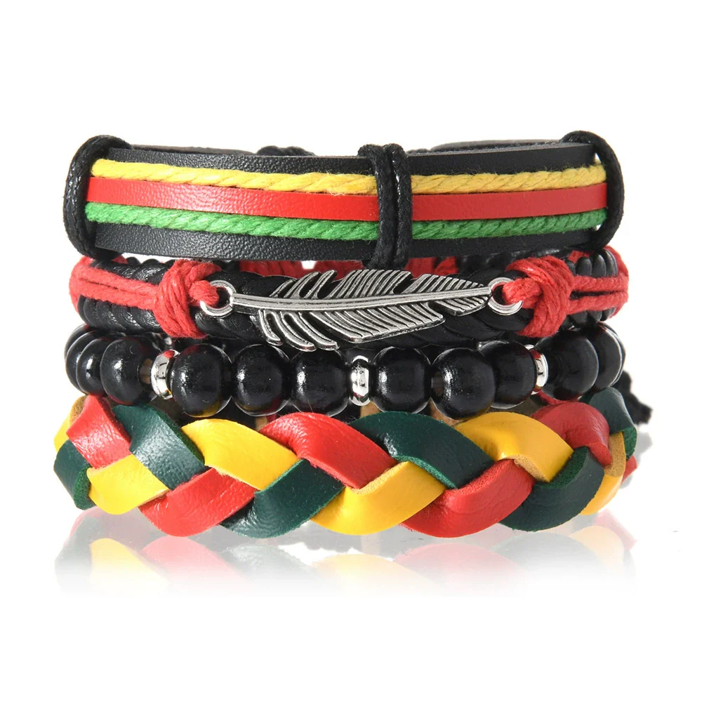 Wholesale Bracelet Zinc Alloy Bohemian Style Hand Knitted With Letters Numbers Text Pattern For Men And Women - Image 16