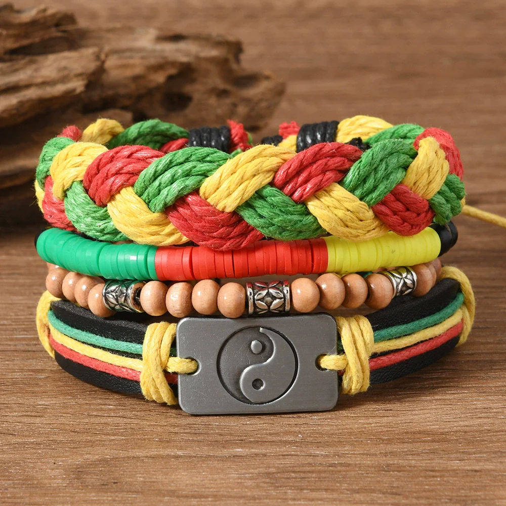 Wholesale Bracelet Zinc Alloy Bohemian Style Hand Knitted With Letters Numbers Text Pattern For Men And Women - Image 4