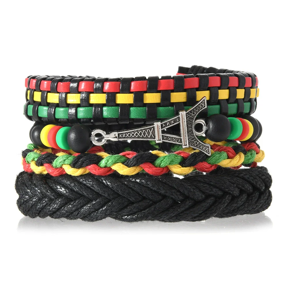 Wholesale Bracelet Zinc Alloy Bohemian Style Hand Knitted With Letters Numbers Text Pattern For Men And Women - Image 5