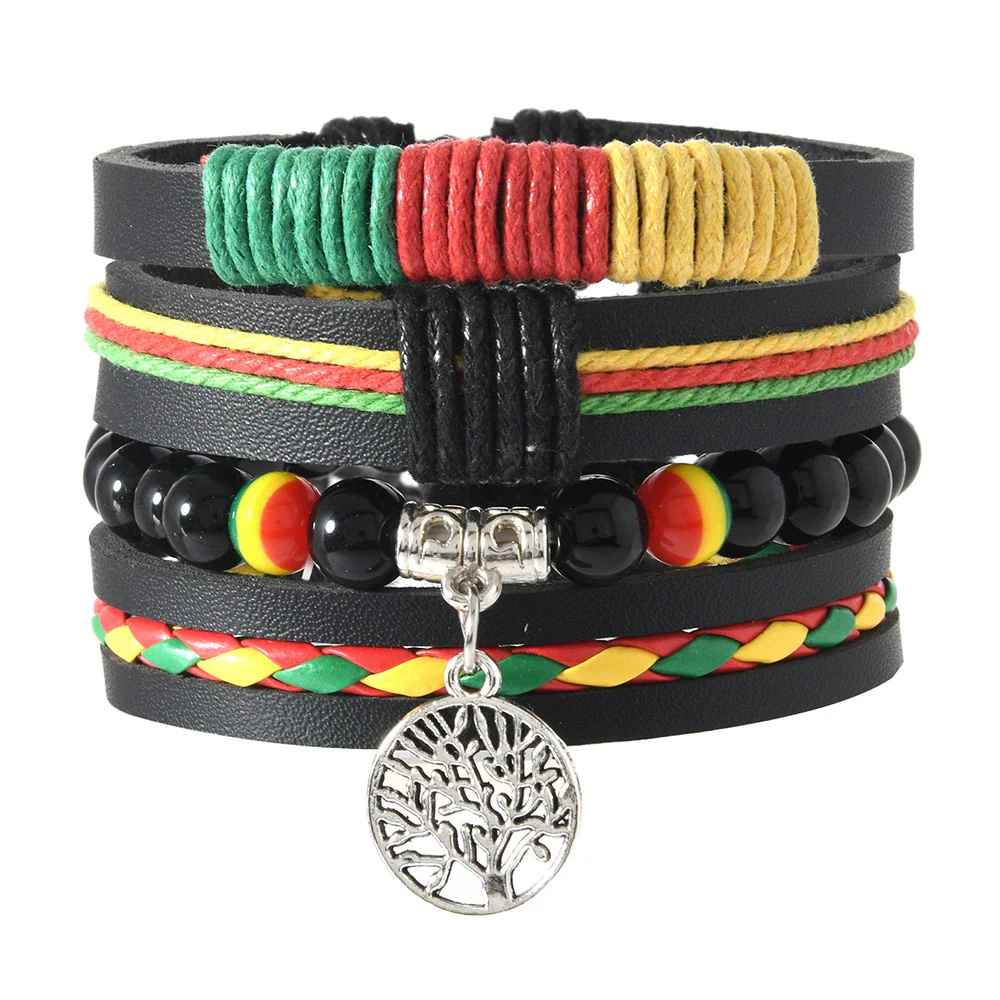 Wholesale Bracelet Zinc Alloy Bohemian Style Hand Knitted With Letters Numbers Text Pattern For Men And Women - Image 8