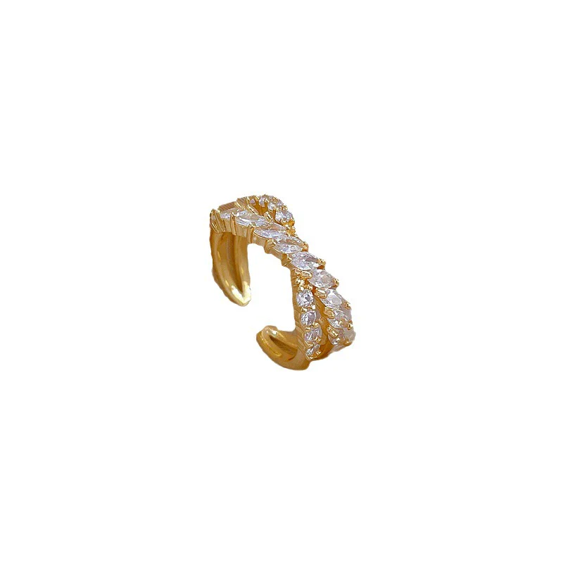 Wholesale Brass Cross Zircon Ring With Crown Pattern Electroplating Cartoon Style For Women - Image 5