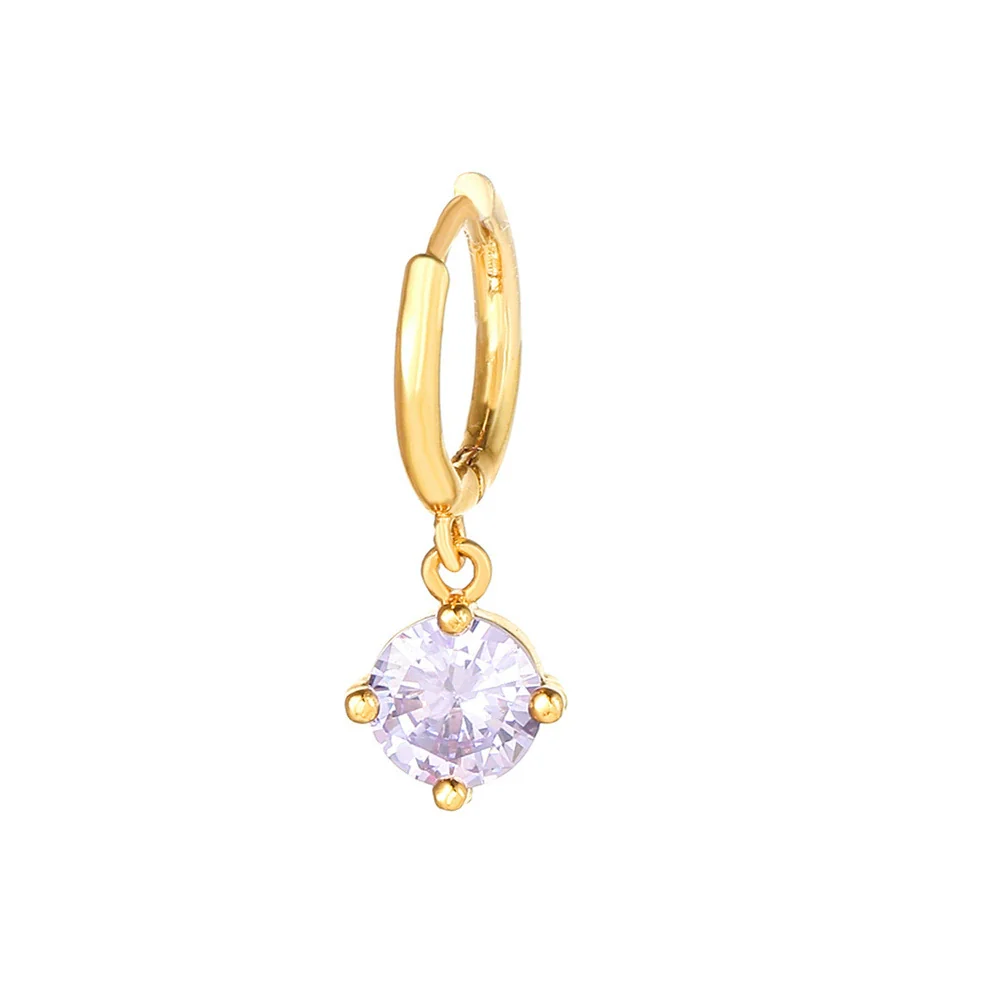 Wholesale Brass Geometric Zircon Earrings - Image 11