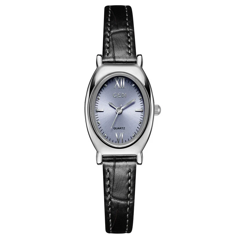 Wholesale Casual Oval Quartz Watch For Female Alloy Case And Strap Mineral Reinforced Glass Mirror Spiral Crown Horseshoe Buckle - Image 11