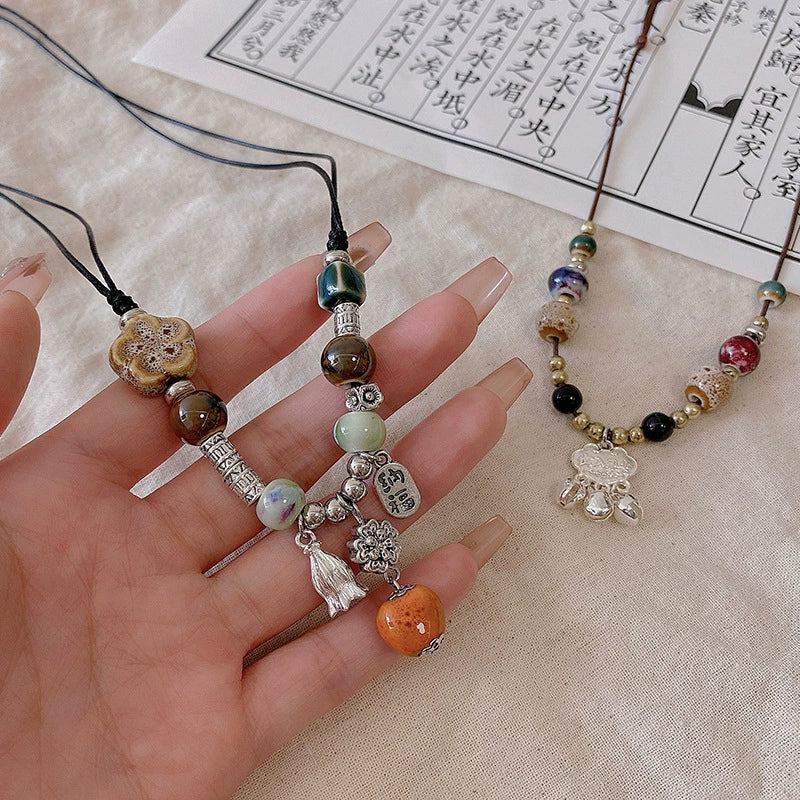 Wholesale Ceramic Beaded Geometric Clavicle Necklace For Women With Electroplating - Image 2