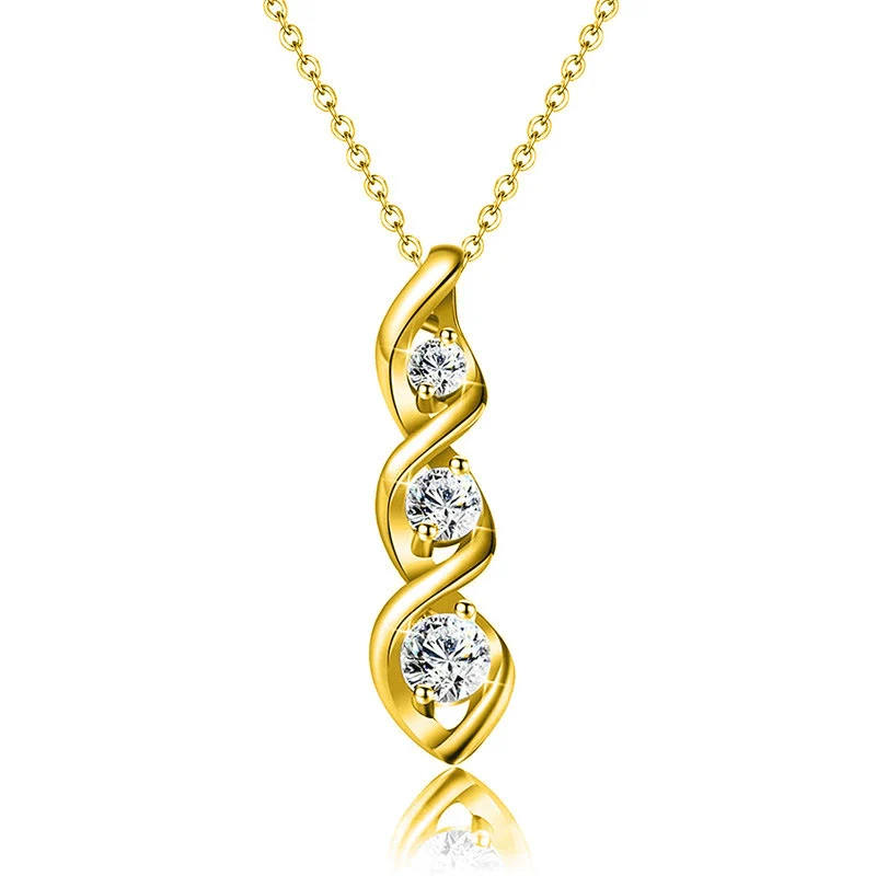 Wholesale Chemical Molecular Necklace Copper Geometric Pattern Electroplated Ochain Women's Fashion Accessories - Image 7