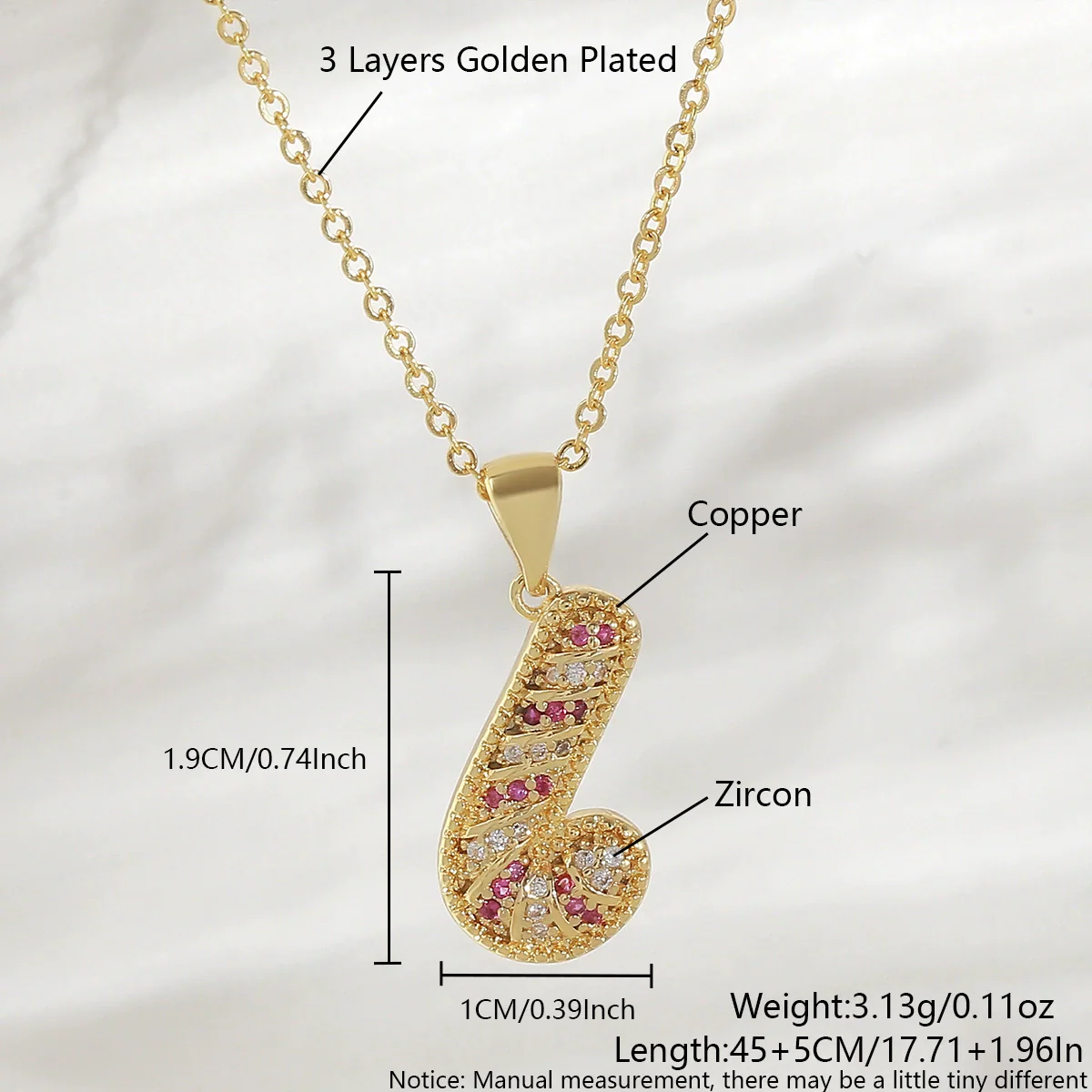 Wholesale Christmas Series Copper 18K Goldplated Pendant Necklace With Christmas Tree Snowman Socks Hat Scepter Light Luxury Style O Word Chain Unisex - Image 8