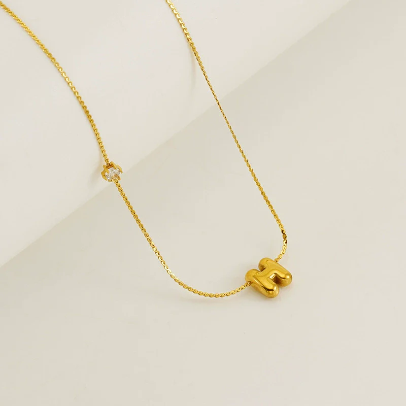 Wholesale Clavicle Chain 316L Stainless Steel And 316L Stainless Steel With English Letter Pendant Electroplating Style For Women - Image 13