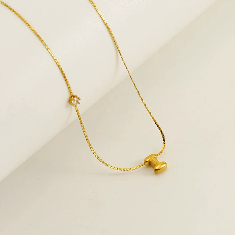 Wholesale Clavicle Chain 316L Stainless Steel And 316L Stainless Steel With English Letter Pendant Electroplating Style For Women - Image 14