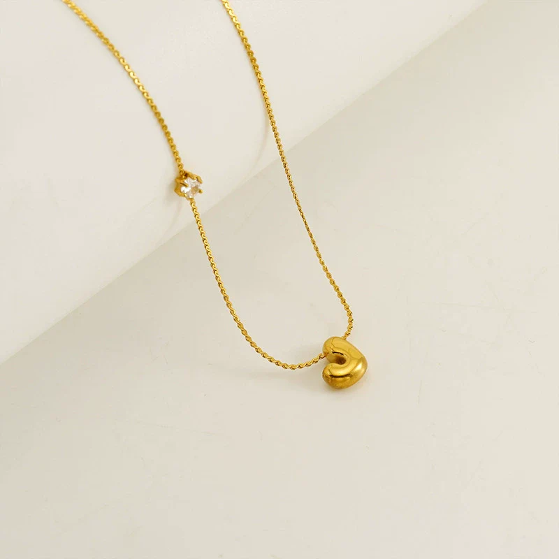 Wholesale Clavicle Chain 316L Stainless Steel And 316L Stainless Steel With English Letter Pendant Electroplating Style For Women - Image 15