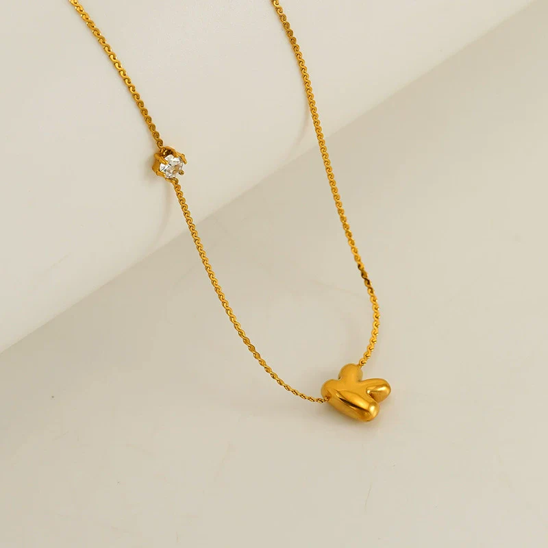Wholesale Clavicle Chain 316L Stainless Steel And 316L Stainless Steel With English Letter Pendant Electroplating Style For Women - Image 16