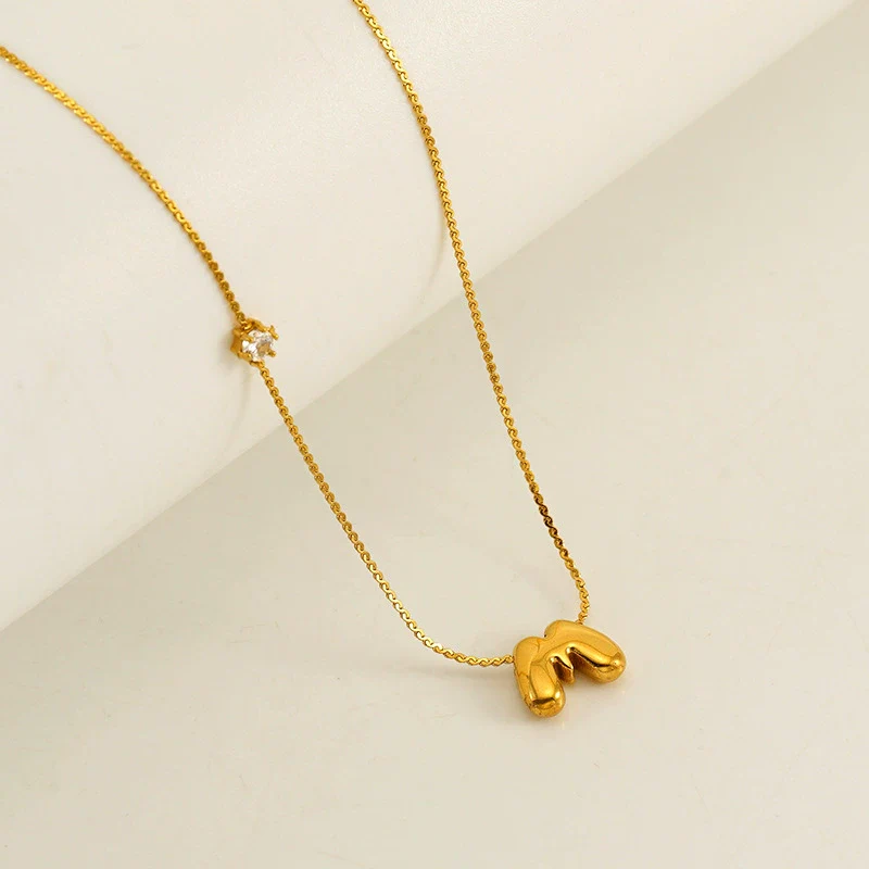 Wholesale Clavicle Chain 316L Stainless Steel And 316L Stainless Steel With English Letter Pendant Electroplating Style For Women - Image 18