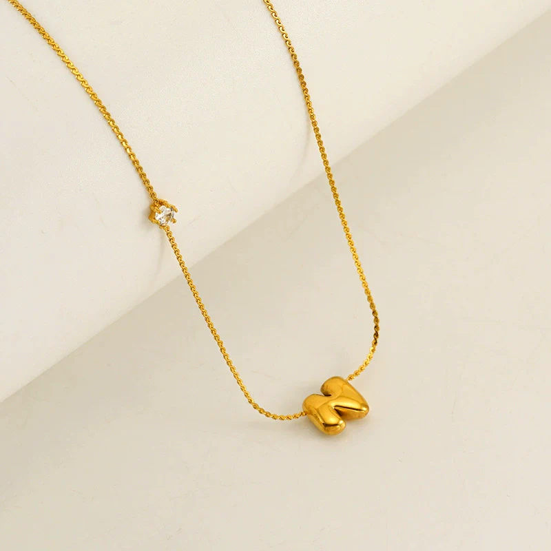 Wholesale Clavicle Chain 316L Stainless Steel And 316L Stainless Steel With English Letter Pendant Electroplating Style For Women - Image 19