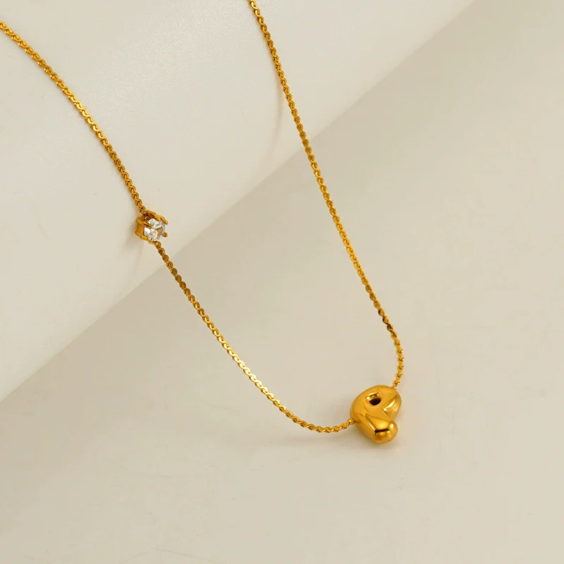 Wholesale Clavicle Chain 316L Stainless Steel And 316L Stainless Steel With English Letter Pendant Electroplating Style For Women - Image 21