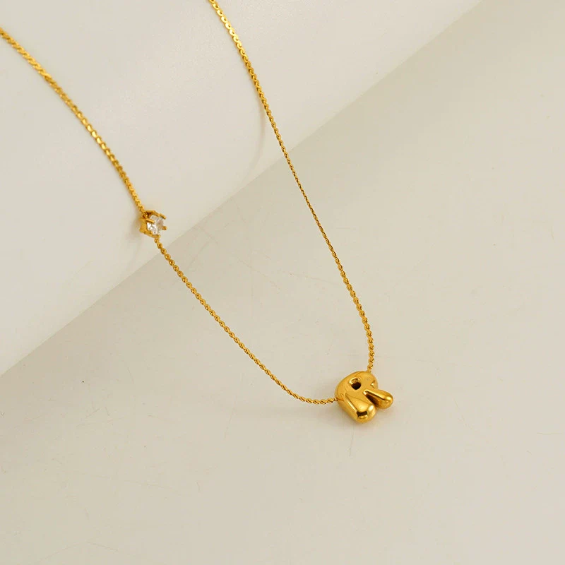 Wholesale Clavicle Chain 316L Stainless Steel And 316L Stainless Steel With English Letter Pendant Electroplating Style For Women - Image 23