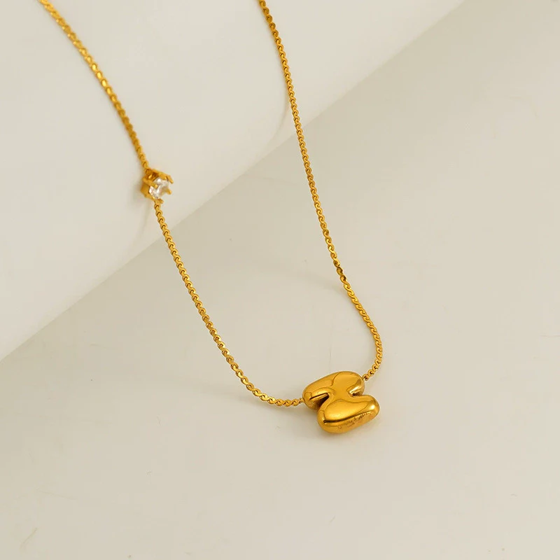 Wholesale Clavicle Chain 316L Stainless Steel And 316L Stainless Steel With English Letter Pendant Electroplating Style For Women - Image 31