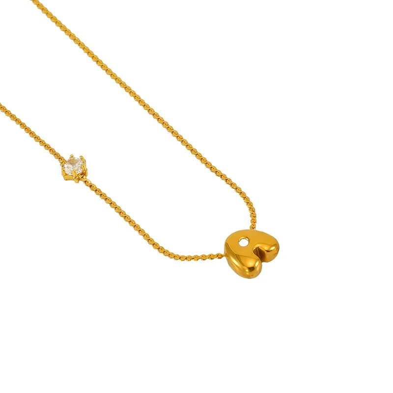 Wholesale Clavicle Chain 316L Stainless Steel And 316L Stainless Steel With English Letter Pendant Electroplating Style For Women - Image 5