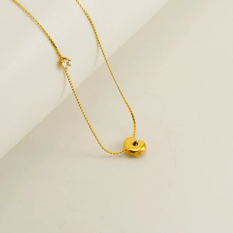 Wholesale Clavicle Chain 316L Stainless Steel And 316L Stainless Steel With English Letter Pendant Electroplating Style For Women - Image 8