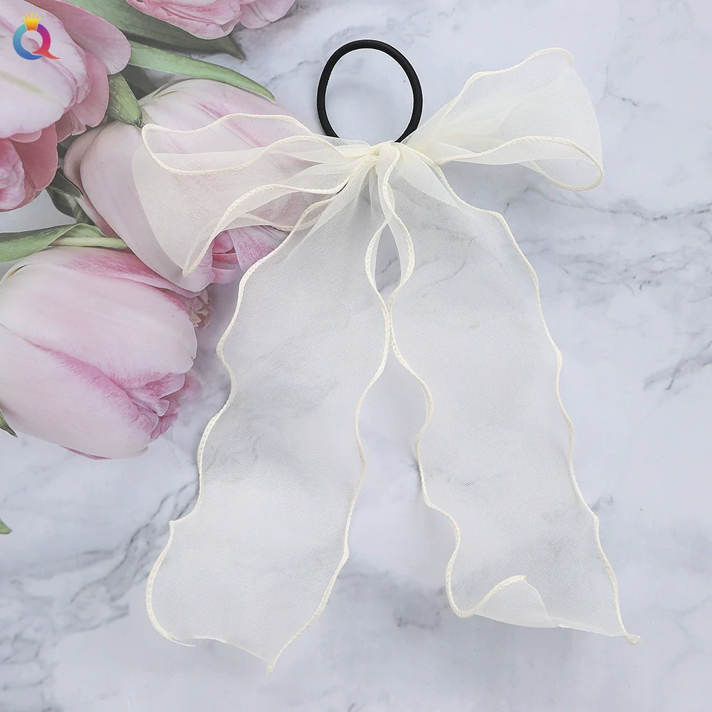 Wholesale Cloth Handmade Bow Ribbon Hair Ring Women's Hair Accessories - Image 12