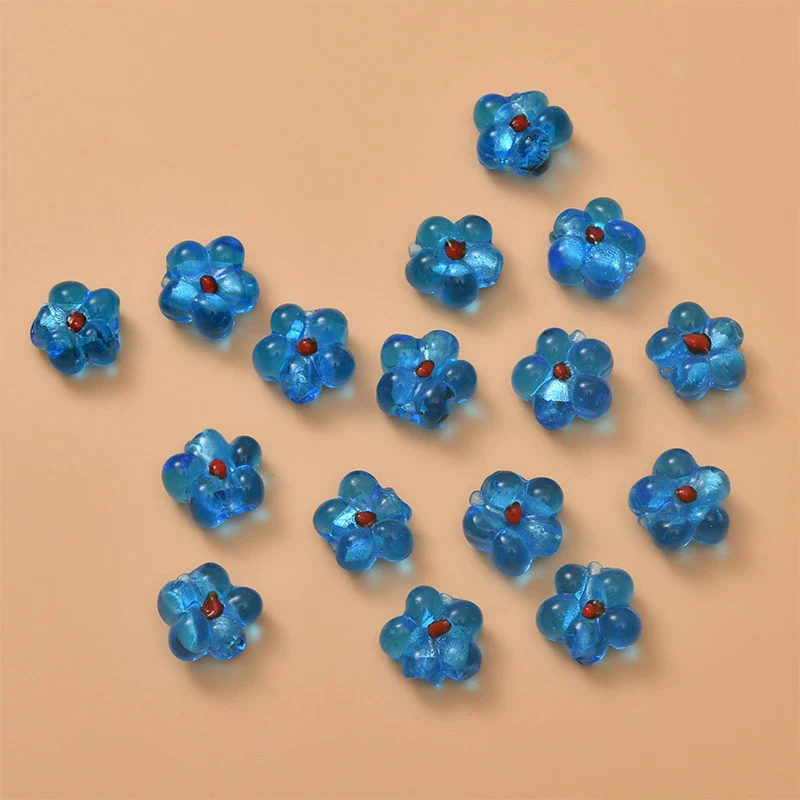 Wholesale Coloured Glaze Flower Beads Handpainted Diy Jewelry Accessories - Image 18