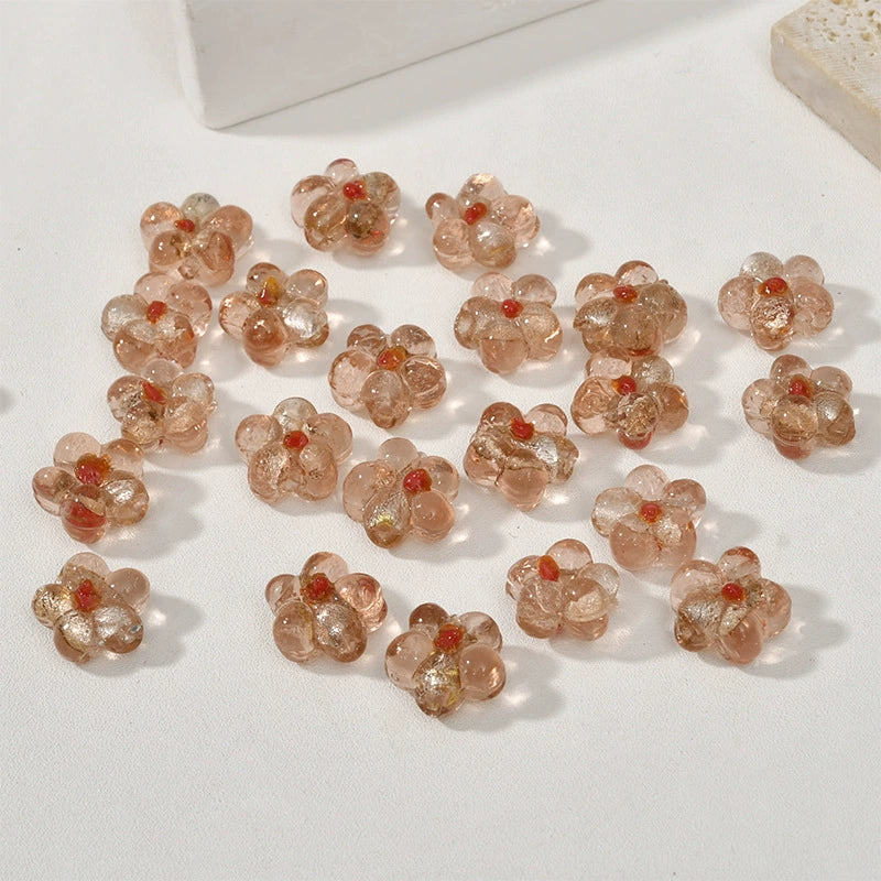 Wholesale Coloured Glaze Flower Beads Handpainted Diy Jewelry Accessories - Image 6