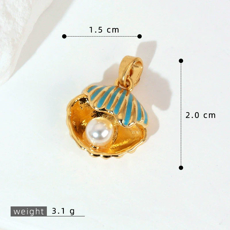 Wholesale Copper Accessories With Marine Shell Beads Micro Inlaid Hollow Pendant Necklace Earring Electroplating Simple Animal Design - Image 12